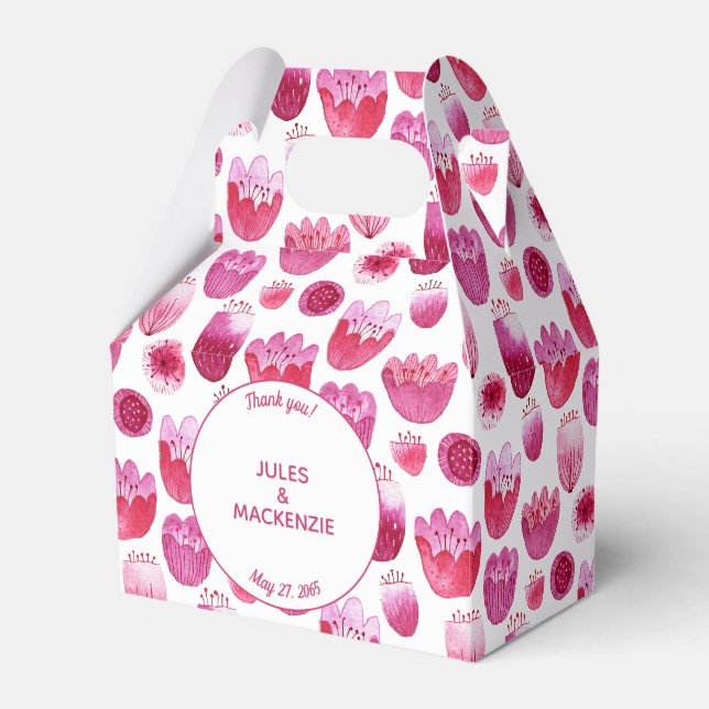 Ballotins Aquarelle rose vif Fleur (Verso)