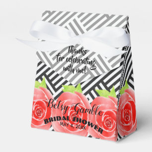 Ballotins Aquarelle Roses noir blanc rayures Derby Tente