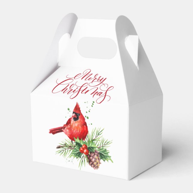 Ballotins Aquarelle Rouge Cardinal Noël Fête de Noël (Verso)