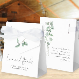 Ballotins Aquarelle Sage Eucalyptus Amour Merci Mariage