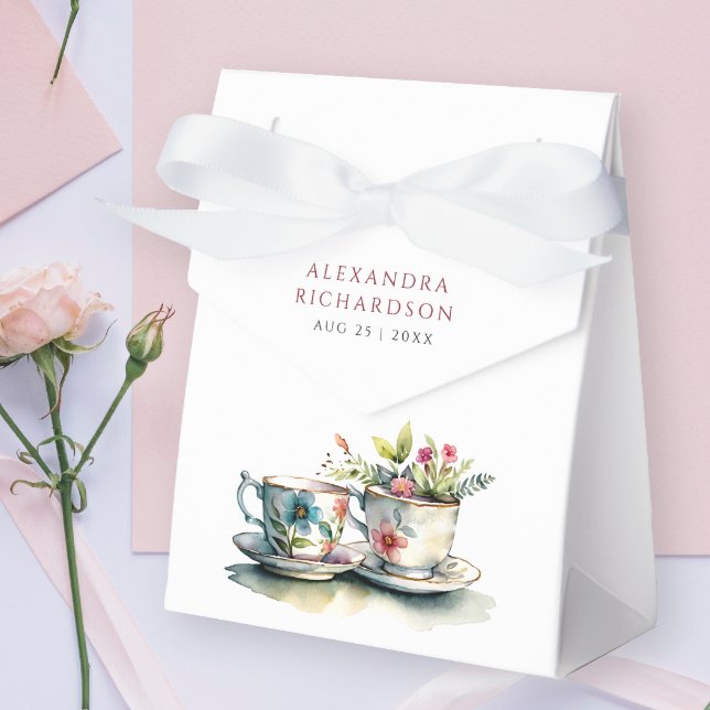 Ballotins Aquarelle simple Elégante Bridal Floral Tea Party (Créateur téléchargé)