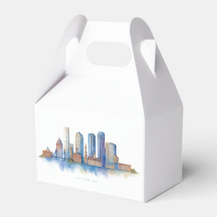 Ballotins Aquarelle Skyline de Boston City   MA Boston moder