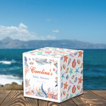 aquarelle sous le baby shower marin