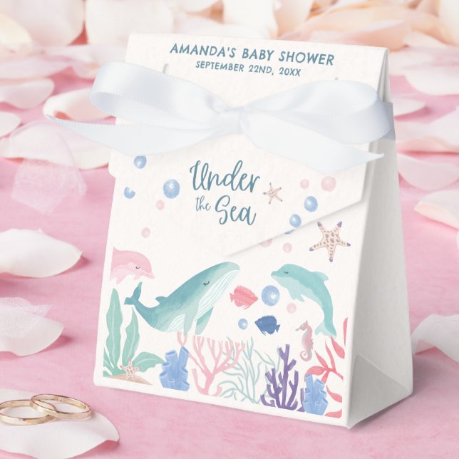 Ballotins Aquarelle sous le Baby shower marin (Mariage)