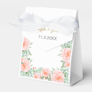 Ballotins Aquarelle Succulent Blush Floral Élégant Mariage