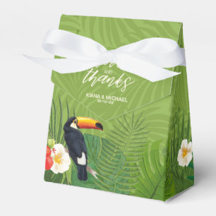 Ballotins Aquarelle Tropical avec Mariage Toucan Green ID577
