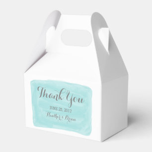 Ballotins Aquarelle turquoise Mariage Favour Boxes