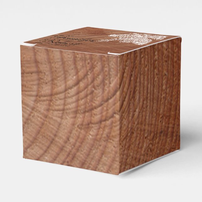 Ballotins Arbre Cercles Rustique Mariage campagnard Ballotin (Verso)