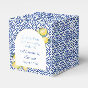 Ballotins Arche Forme Amalfi Lemons Bleu Carreaux Blancs Mar