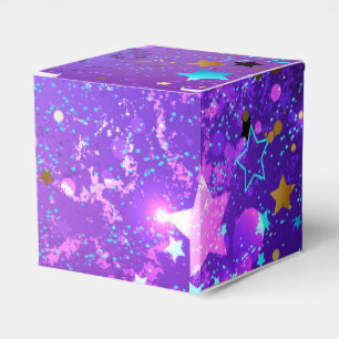 Ballotins Arrière - plan de feuille violet avec étoiles