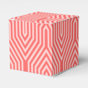 Ballotins Art déco géométrique - rose corail et rose coquill