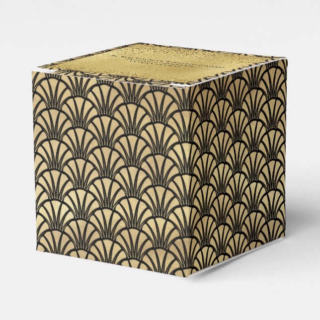Ballotins Art Déco Gold Black Gatsby Mariage des années 1920 (Verso)