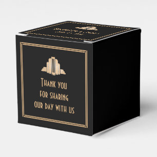 Ballotins Art Déco Grand Gatsby Merci Mariage Favor Box