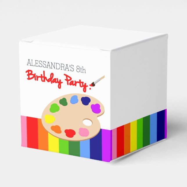 Ballotins Artiste Arc-en-ciel Palette Peinture Anniversaire (Verso)