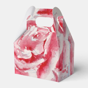 Ballotins Assiette de fête en papier à motif de fleurs de ro