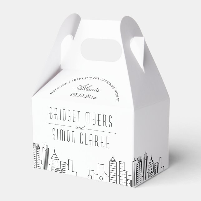 Ballotins Atlanta | Ville Skyline Wedding Favor Box (Verso)