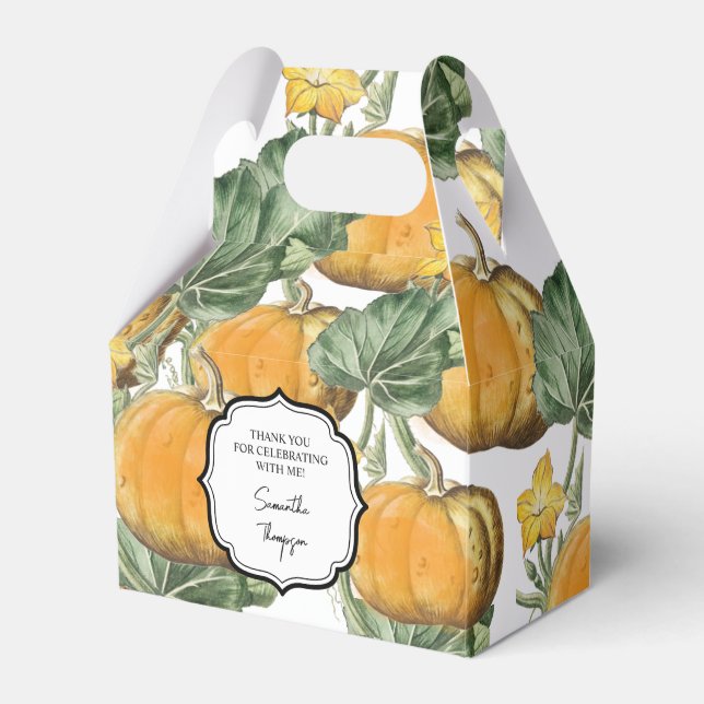 Ballotins Automne Aquarelle d'automne Citrouilles Vintages (Verso)