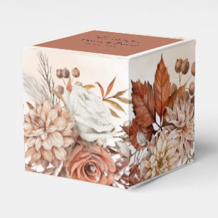 Ballotins Automne Hiver Rustique Brown Floral Mariage Favor