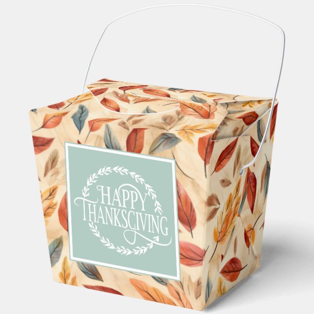 Ballotins Autumn Leaves Favor Gift Box (Recto)