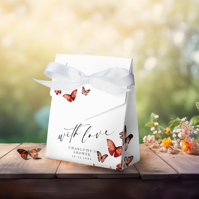 Ballotins Avec amour Papillon Capricieux Rouge Merci (Créateur téléchargé)