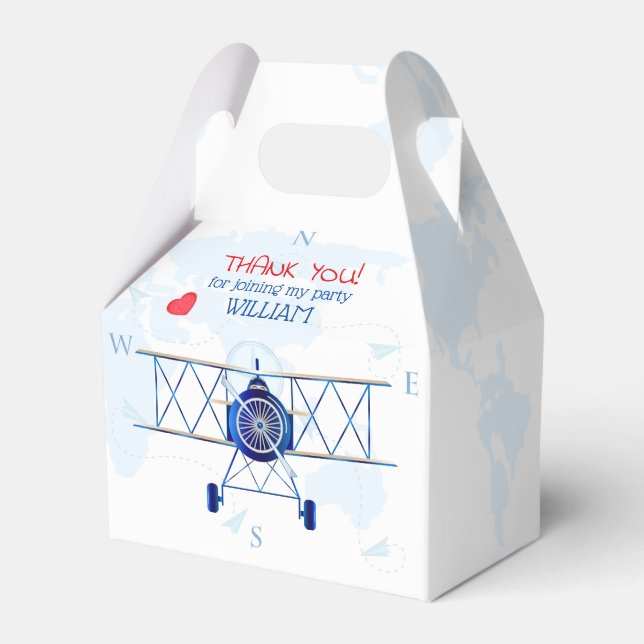 Ballotins Avion vintage Avion Partie d'anniversaire (Verso)