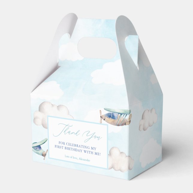 Ballotins Avions Ciel Bleu Nuages Baptême Anniversaire (Verso)