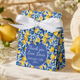Ballotins Azulejo Lemons Baby shower Feuille bleu