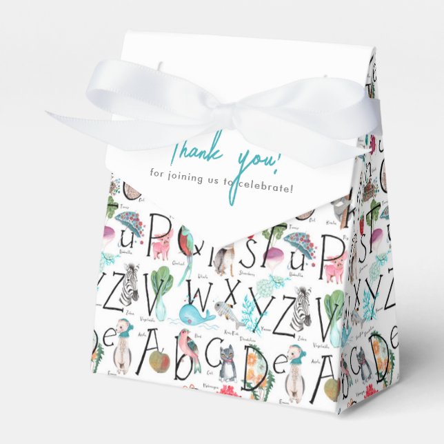 Ballotins Baby Alphabet ABC Baby shower Invitation (Verso)
