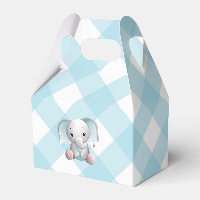 Ballotins Baby Elephant Baby Boy Ballotin Paid En vichy (Verso)
