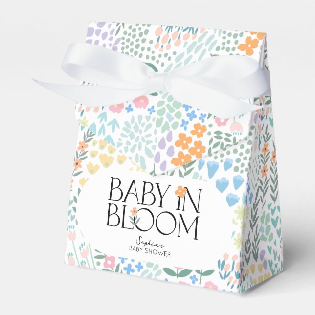 Ballotins Baby Floral Moderne Coloré Dans Le Baby shower Fle (Verso)