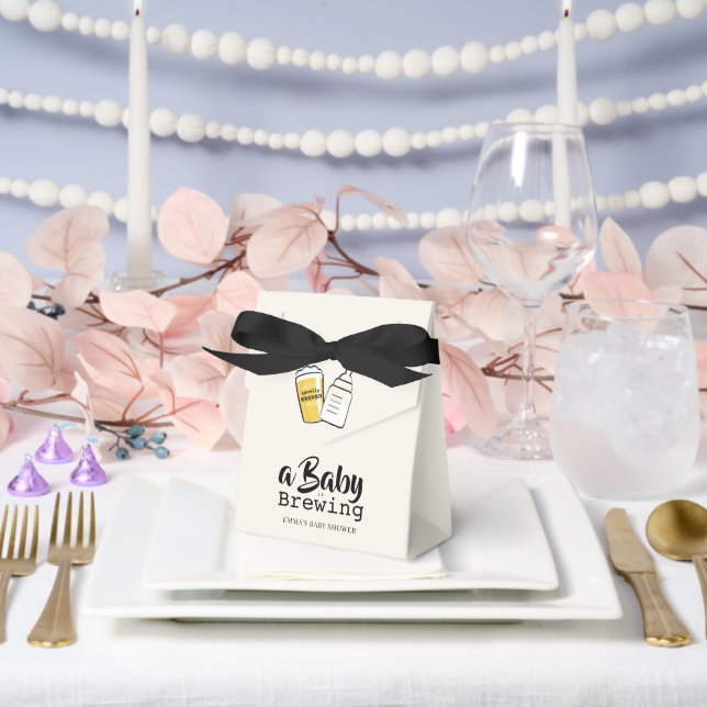 Ballotins Baby is Brewing Beer Baby Bottle Beige Baby Shower (Mariage)