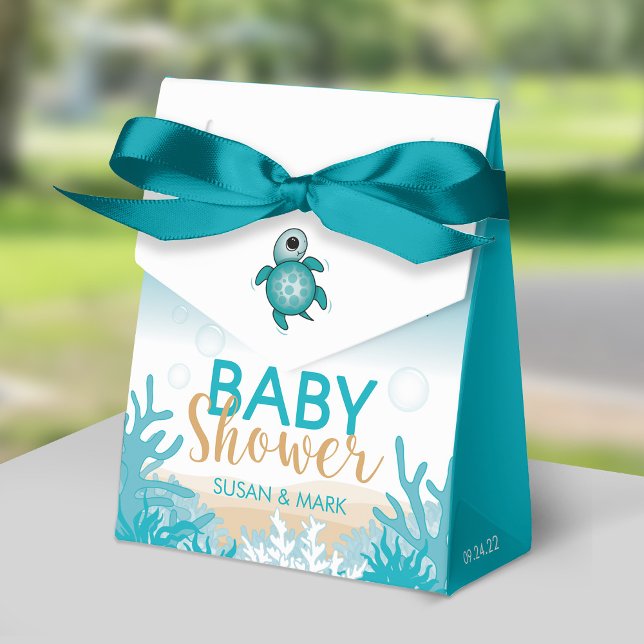 Ballotins Baby Sea Turtle thème Baby shower Ballotin (Blue Ribbon is not included)