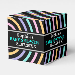 Ballotins Baby shower à rayures mignon Monogram