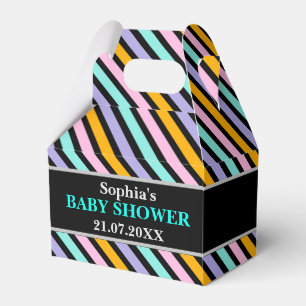 Ballotins Baby shower à rayures mignon Monogram