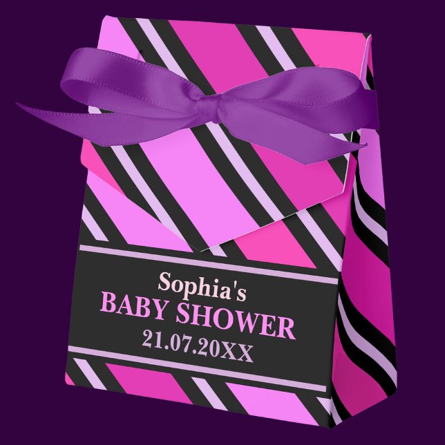 Ballotins Baby shower à rayures mignon Monogram (Créateur téléchargé)