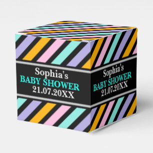 Ballotins Baby shower à rayures mignon Monogram