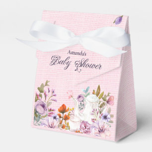 Ballotins Baby shower à thème Fleurs d'aquarelle Tea Party