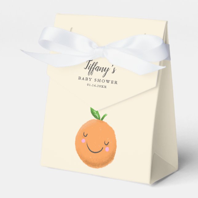 Ballotins Baby shower à thème Little Cutie jaune (Verso)