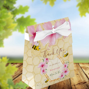 Ballotins Baby shower abeilles rose fleurs fille