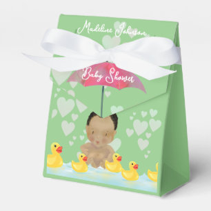 Ballotins Baby shower afro-américain mignon avec canard en c