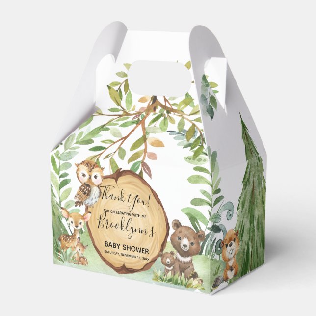 Ballotins Baby shower animal forestier (Verso)