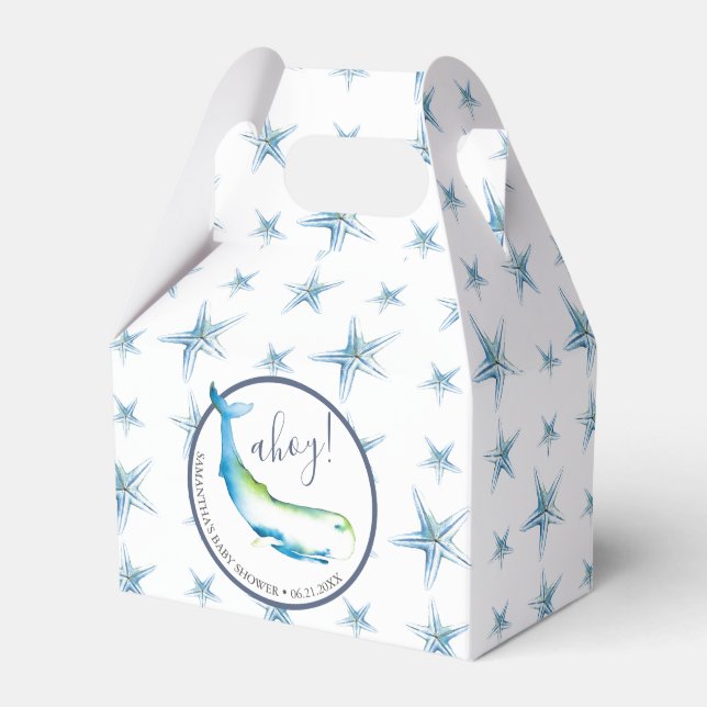 Ballotins Baby shower Ballotin Aquarelle Baleine Bleue (Verso)