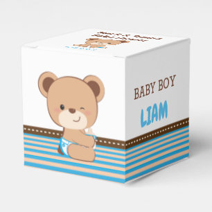 Ballotins Baby shower bébé ours Ballotin 2" x 2" - Garçon