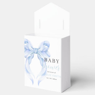 Ballotins Baby shower Bleu Bow Invitation, Baby shower garço