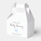 Baby shower Bleu Coeur Simple
