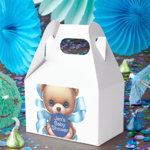 Ballotins Baby shower bleu Teddy Bear Ballotin à thème