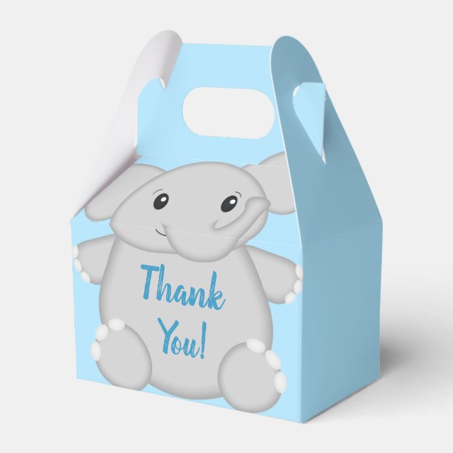 Ballotins Baby shower Blue Elephant (Verso)