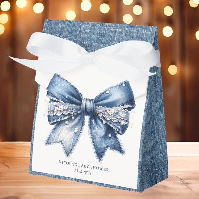 Ballotins Baby shower Blue Jean Denim Bow (Créateur téléchargé)