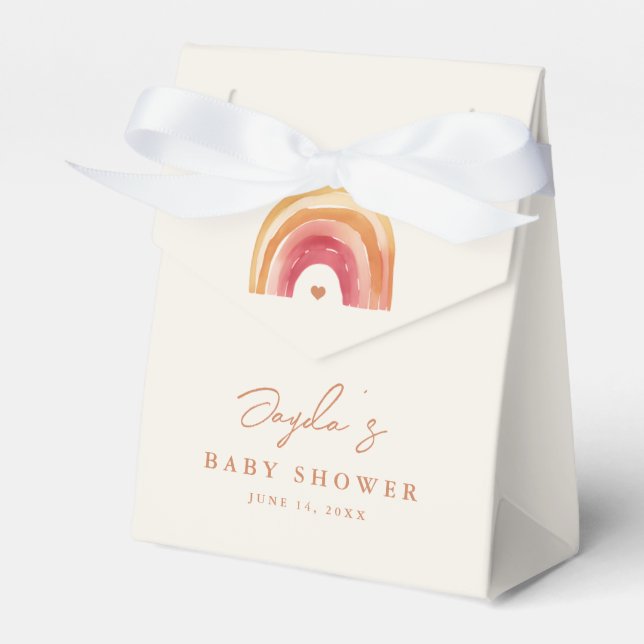 Ballotins Baby Shower Bohème Arc-en-ciel Terracotta (Verso)