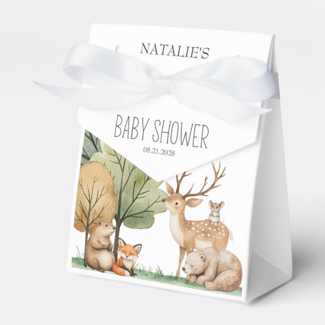 Ballotins Baby shower Boho Woodland Animaux (Verso)